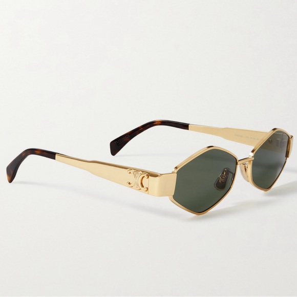 NWT Celine Hexagon Metal Triomphe 54MM Geometric Sunglasses - Picture 7 of 13